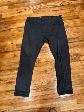 Ag Adriano Goldschmied Slim Straight Black Jeans